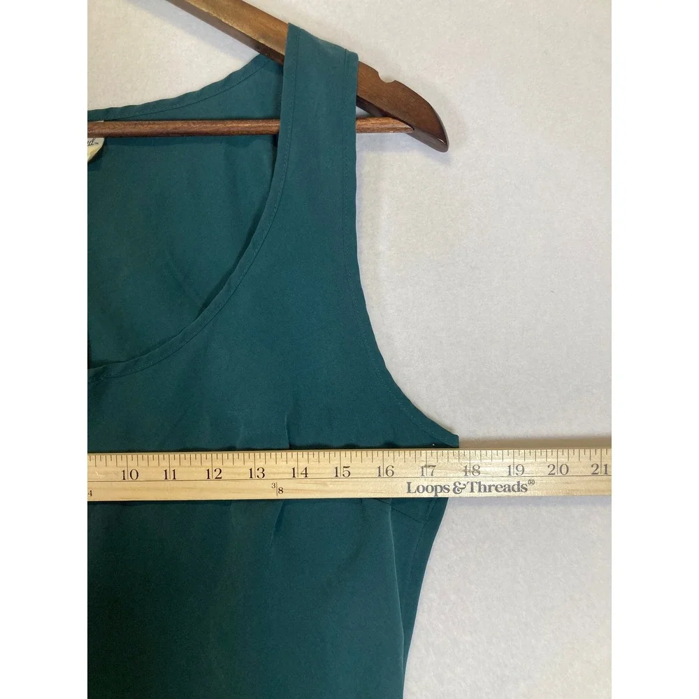 Minimalist Universal Thread Womens Medium Green Sleeveless Side Slit Midi‎ Dress